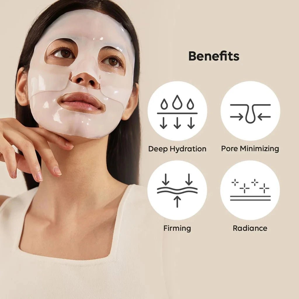 Collagen Face Mask Hydrating & Firming Sheet Mask for Glowing Skin - Belvee