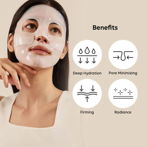 Collagen Face Mask Hydrating & Firming Sheet Mask for Glowing Skin - Belvee