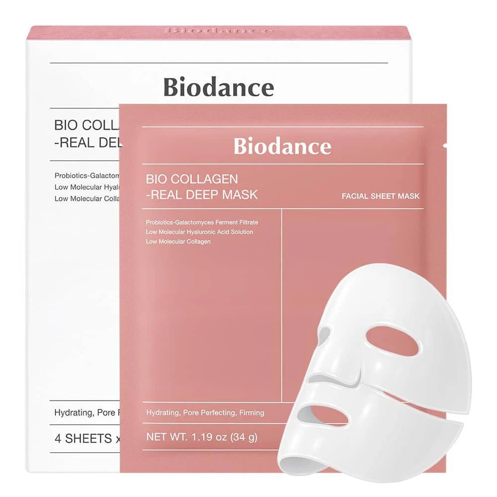 Collagen Face Mask Hydrating & Firming Sheet Mask for Glowing Skin - Belvee