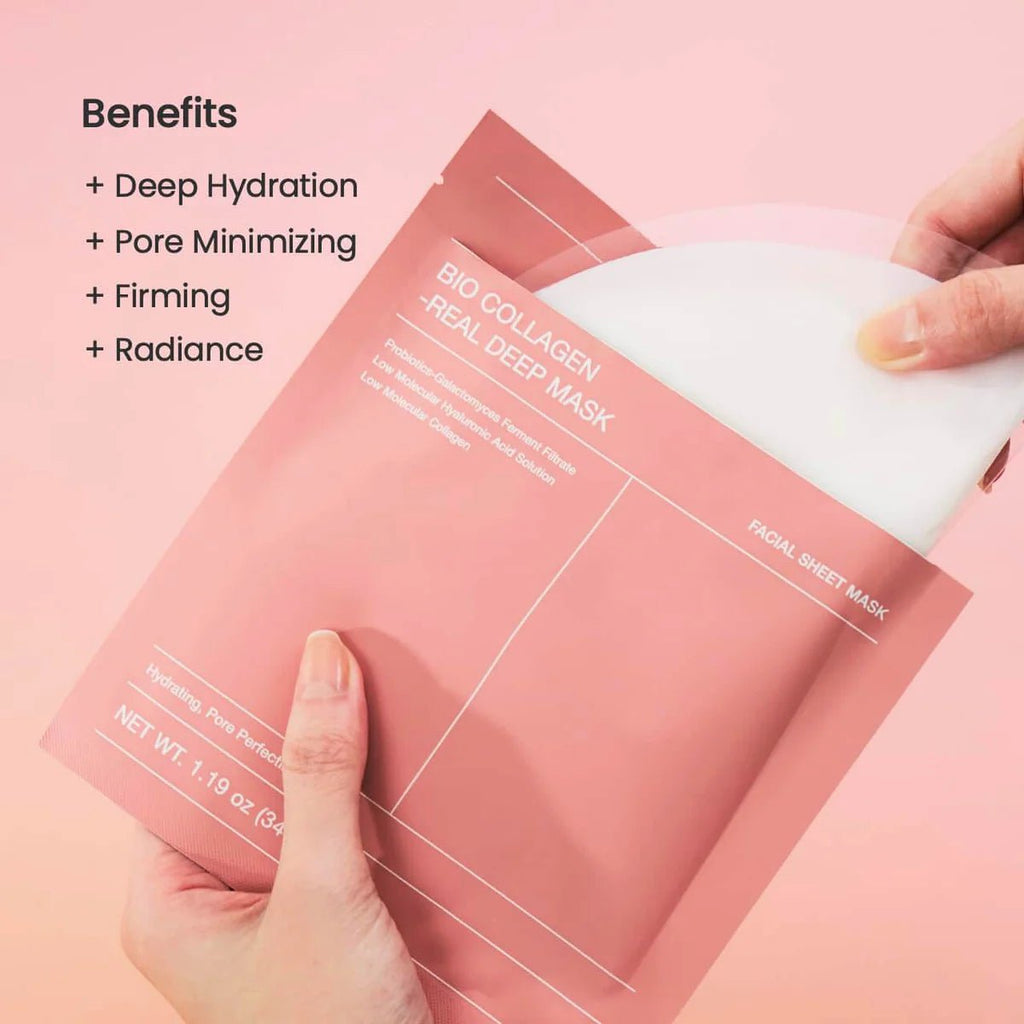 Collagen Face Mask Hydrating & Firming Sheet Mask for Glowing Skin - Belvee