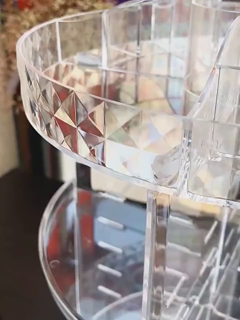 360° Rotating Cosmetic Makeup Organizer | Large Capacity Skincare & Makeup Storage